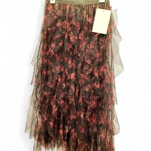 Floral Layered Women's Skirt